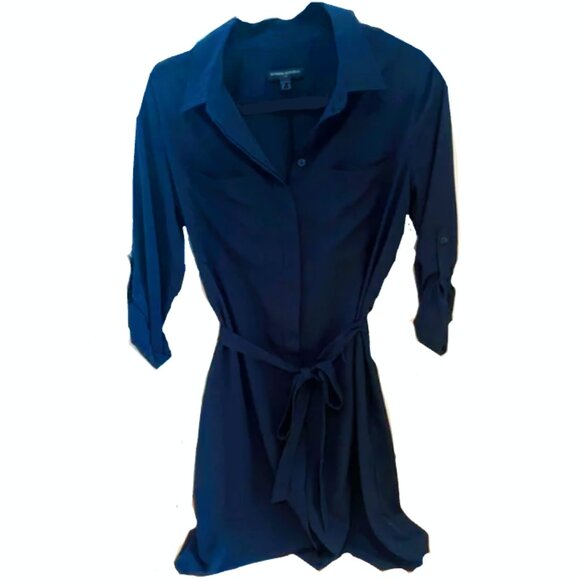 Brand New Banana Republic Blue Button-down Shirt Dress - Picture 2 of 10